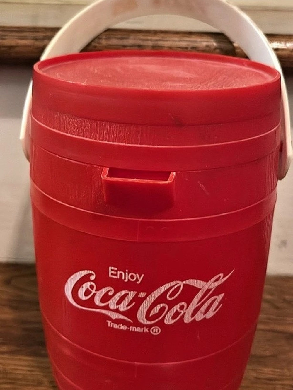 Vintage 70/80’s Coca-Cola Red & White Drinkware Bucket with Lid